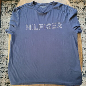 Tommy Hilfiger Blue Short Sleeve Logo T-shirt Size Women's XXL